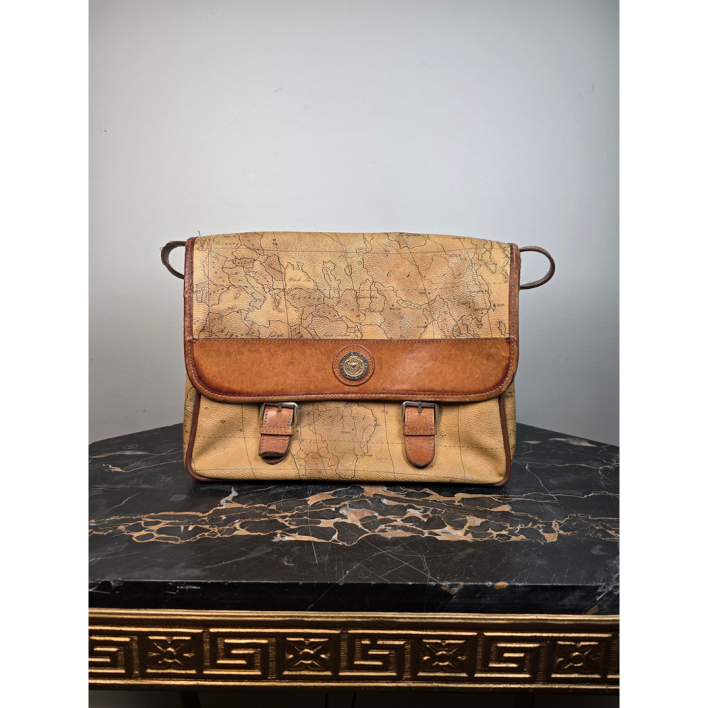 Pierre Balmain Paris World Map Messenger Bag Vintage